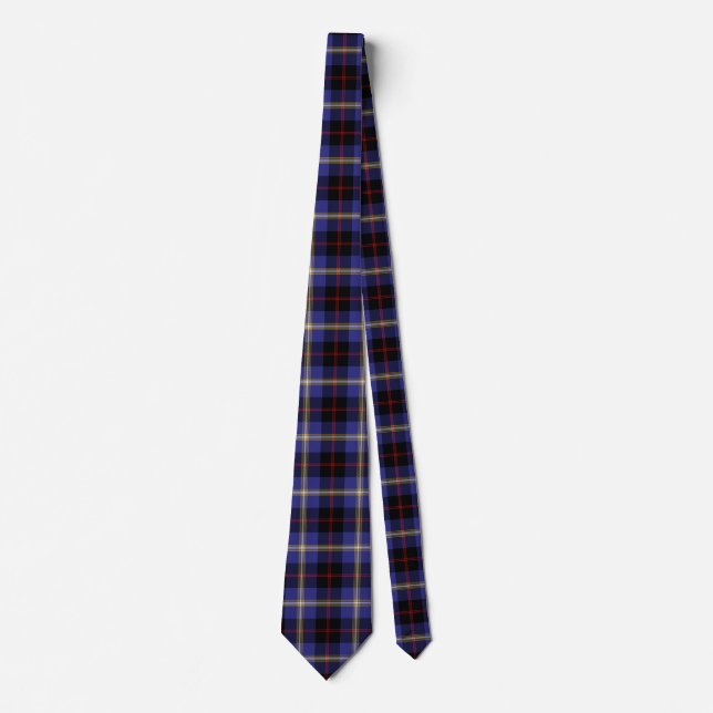 Scottish Clan Hill Tartan Plaid Neck Tie (Front)