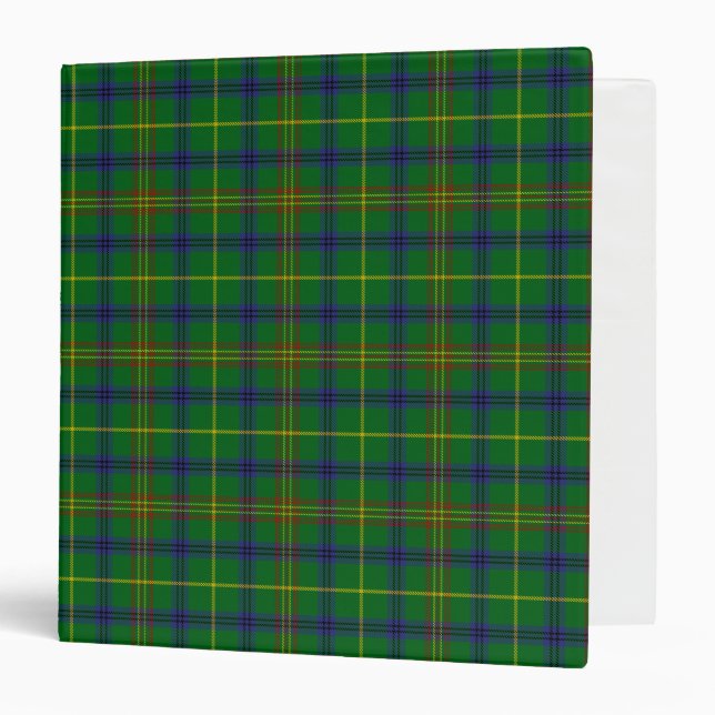 Scottish Clan Holmes Tartan Plaid 3 Ring Binder (Front/Inside)