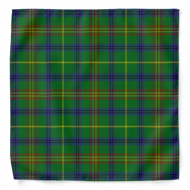 Scottish Clan Holmes Tartan Plaid Bandana (Front)