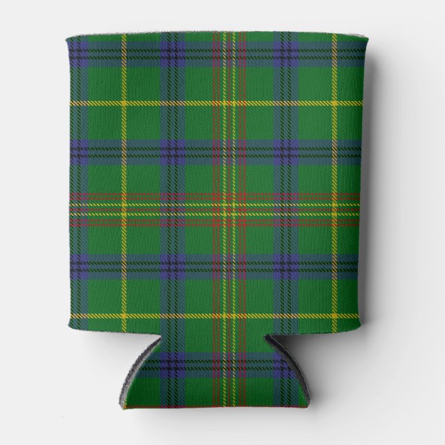 Scottish Clan Holmes Tartan Plaid Can Cooler (Front)