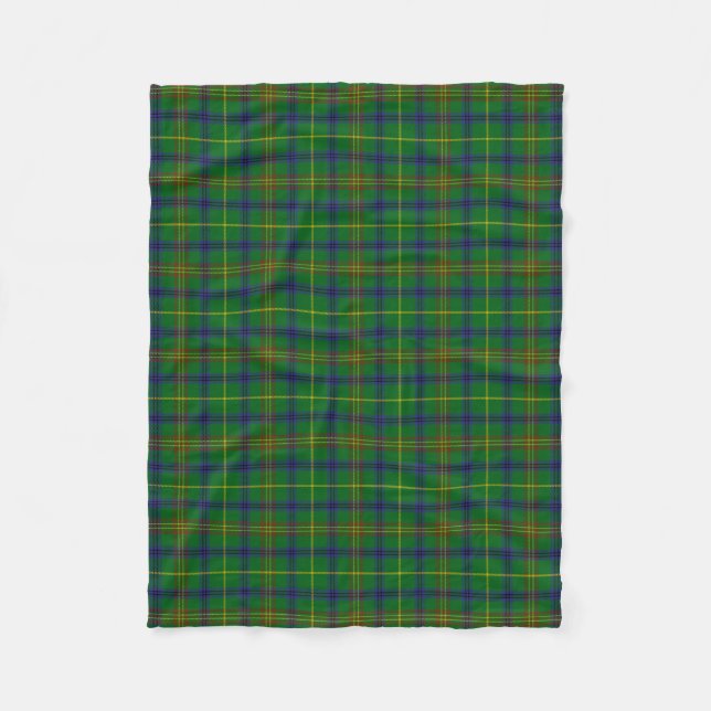 Scottish Clan Holmes Tartan Plaid Fleece Blanket (Front)