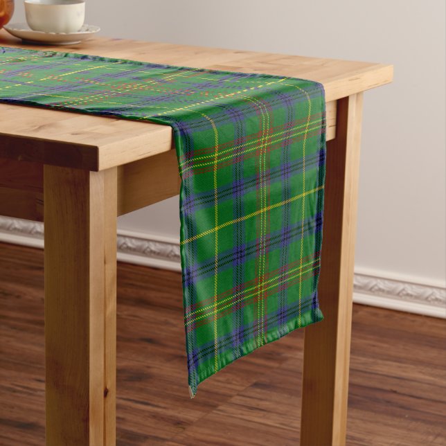 Scottish Clan Holmes Tartan Plaid Long Table Runner (In Situ)