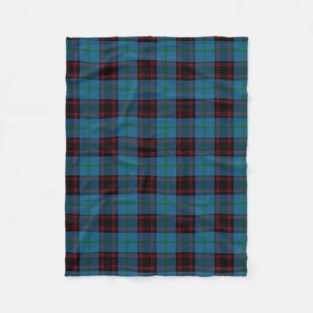 Scottish Clan Home Tartan Plaid Fleece Blanket (Front)
