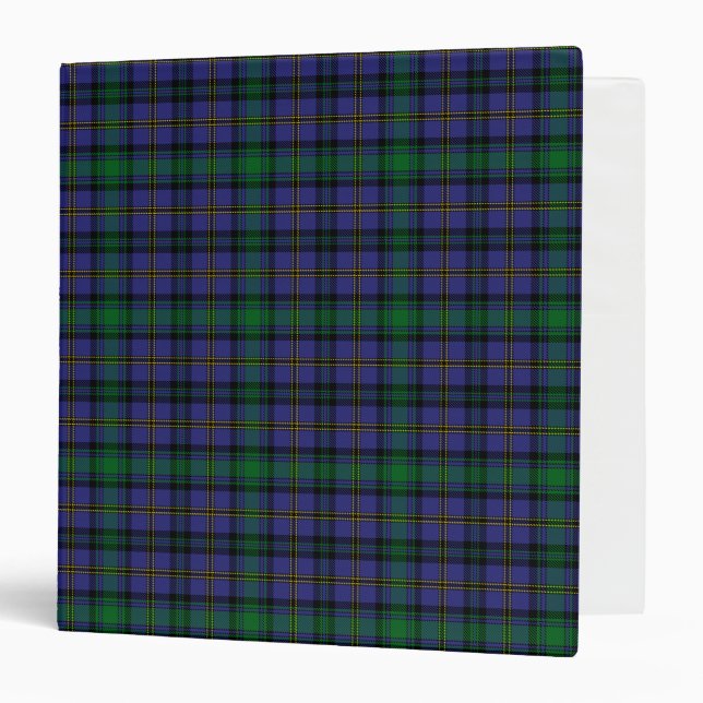 Scottish Clan Hope-Vere Tartan Plaid 3 Ring Binder (Front/Inside)