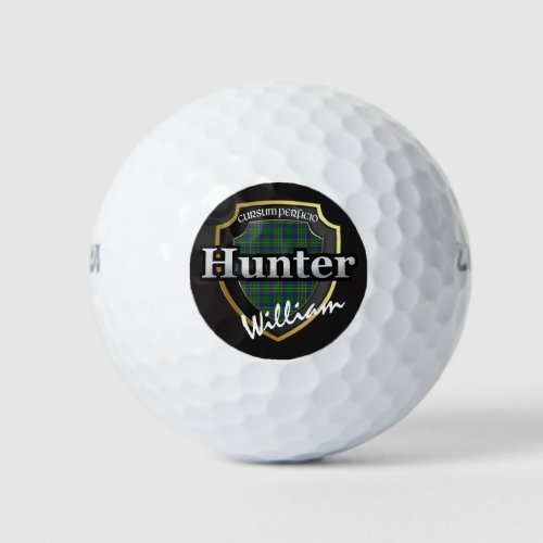 Scottish Clan Hunter Personalize Your Name Golf Balls