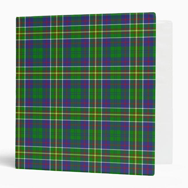 Scottish Clan Hunter Tartan Plaid 3 Ring Binder (Front/Inside)