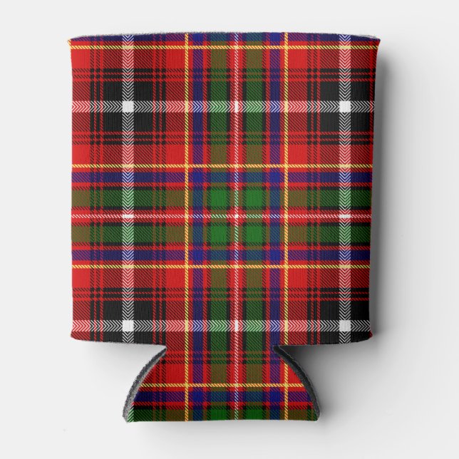 Scottish Clan Innes Tartan Plaid Can Cooler (Front)