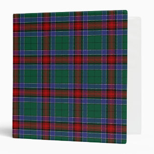 Scottish Clan Jardine Dress Tartan Plaid 3 Ring Binder