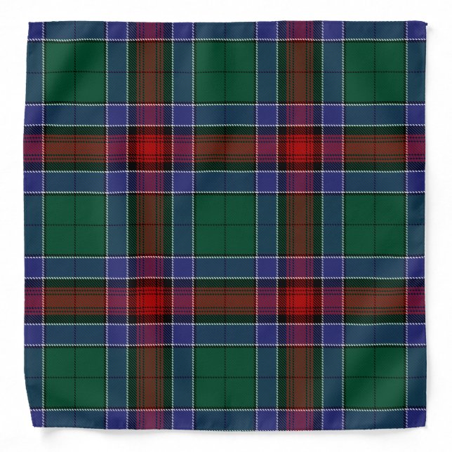 Scottish Clan Jardine Dress Tartan Plaid Bandana (Front)