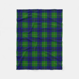 Scottish Clan Johnston Tartan Plaid Fleece Blanket