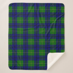 Scottish Clan Johnston Tartan Plaid Sherpa Blanket
