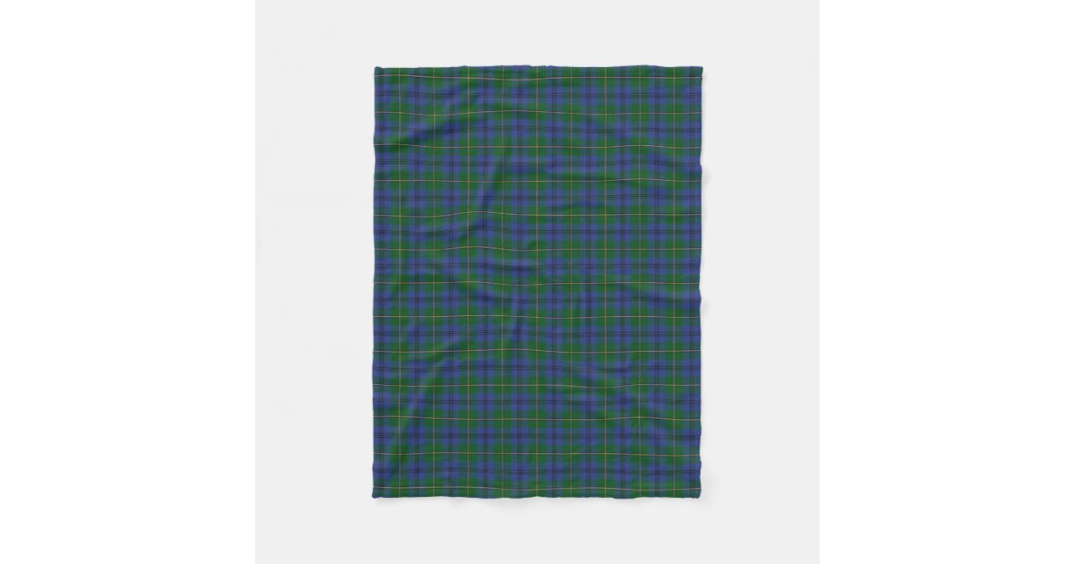 Scottish Clan Johnstone Johnston Classic Tartan Fleece Blanket Zazzle