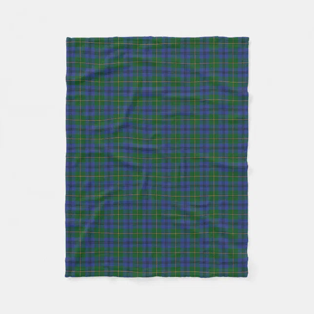 Johnston Modern Tartan Crest Blanket Wave Style