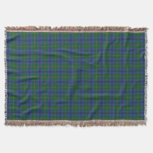 Scottish Clan Johnstone Johnston Tartan Throw Blanket