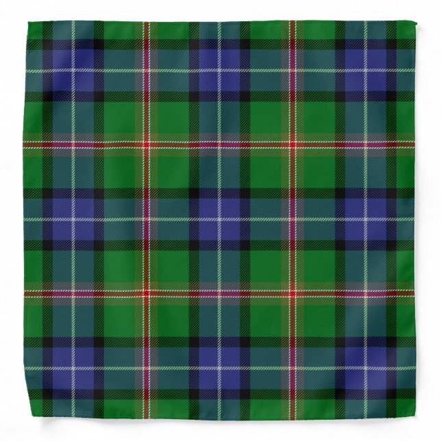 Scottish Clan Jones Tartan Plaid Bandana (Front)