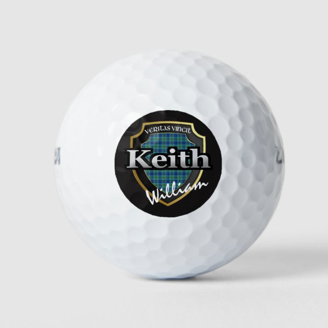 Scottish Clan Keith Personalize Your Name Golf Balls (Front)