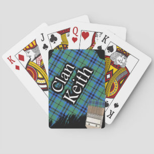 Scottish Clan Keith Tartan Paint Brush Poker Cards