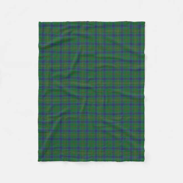 Scottish Clan Kennedy Classic Tartan Fleece Blanket (Front)