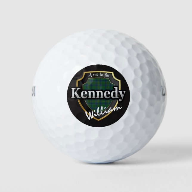 Scottish Clan Kennedy Personalize Your Name Golf Balls (Front)