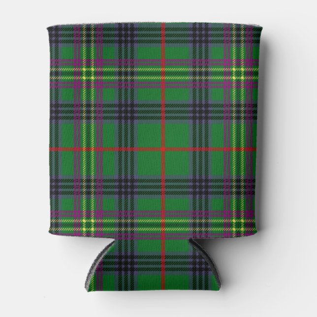 Scottish Clan Kennedy Tartan Plaid Can Cooler (Front)