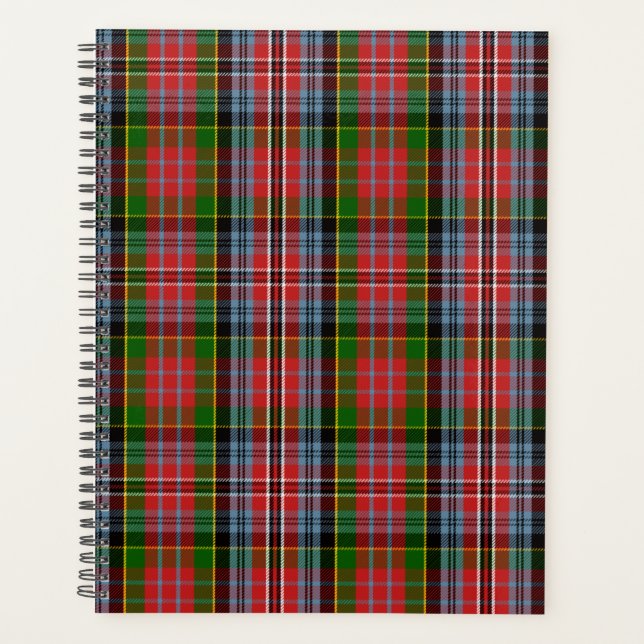 Scottish Clan Kidd Tartan Plaid Planner (Front)