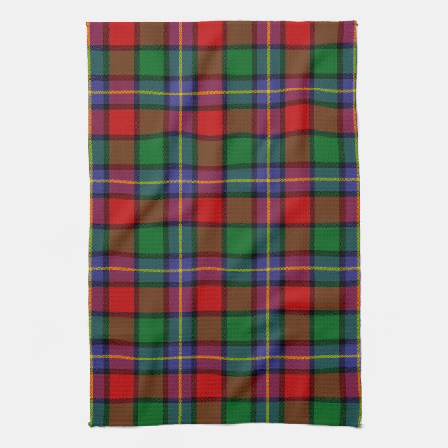 Scottish Clan Kilgore Tartan Plaid Kitchen Towel (Vertical)