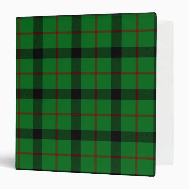 Scottish Clan Kincaid Tartan Plaid 3 Ring Binder (Front/Inside)