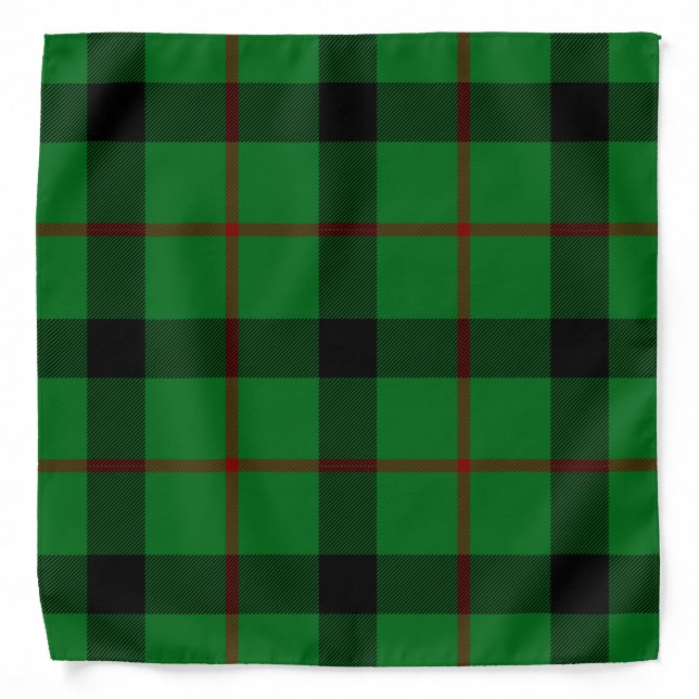 Scottish Clan Kincaid Tartan Plaid Bandana (Front)