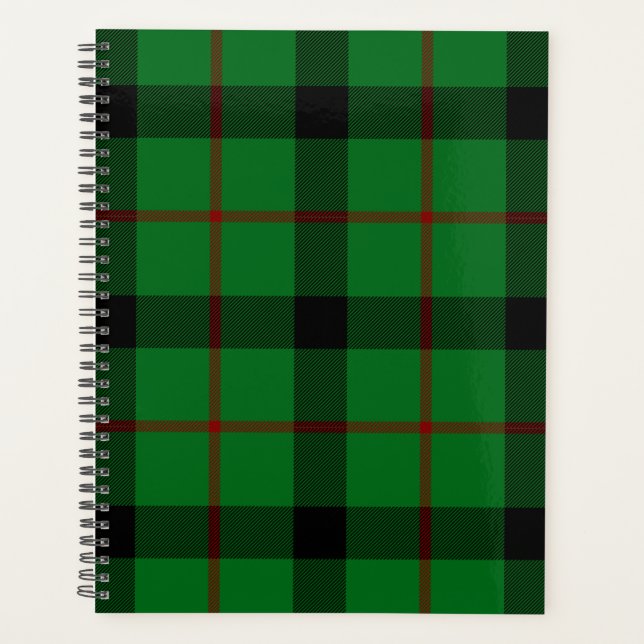 Scottish Clan Kincaid Tartan Plaid Planner (Front)