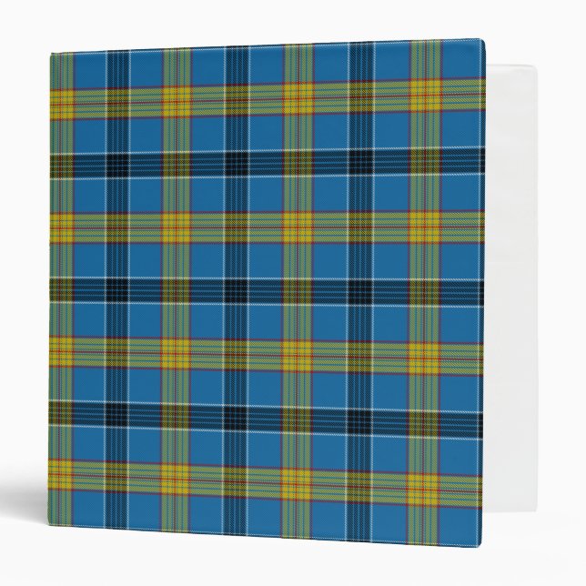 Scottish Clan Laing Tartan Plaid 3 Ring Binder (Front/Inside)