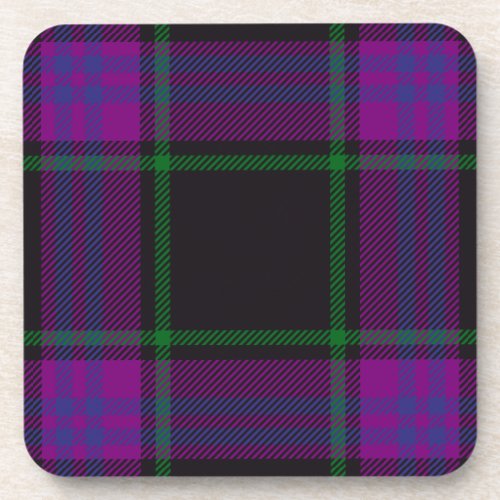 Scottish Clan Laird Tartan Plaid Beverage Coaster