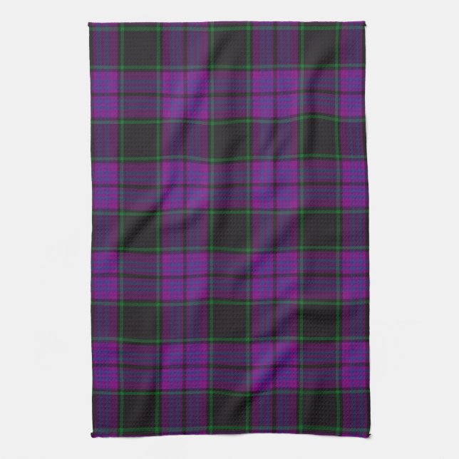 Scottish Clan Laird Tartan Plaid Kitchen Towel (Vertical)