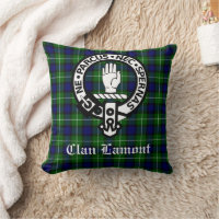 Scottish Clan Lamont Crest Badge and Tartan
