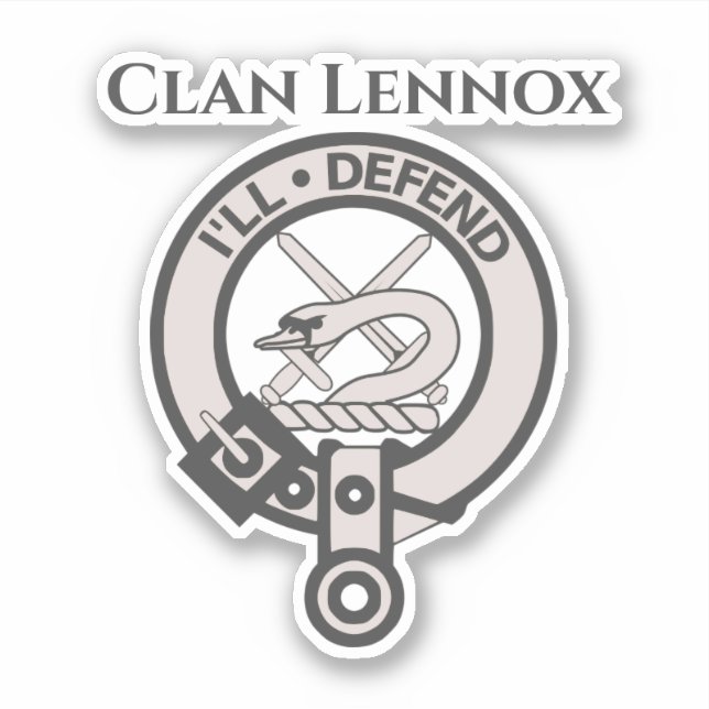 Scottish Clan Lennox Crest Badge Sticker (Front)