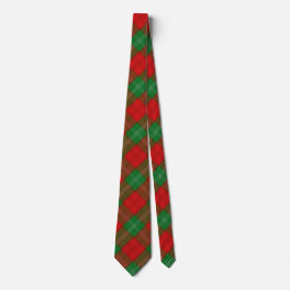Scottish Clan Lennox Red and Green Tartan Tie