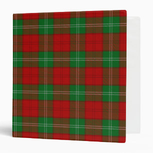 Scottish Clan Lennox Tartan Plaid 3 Ring Binder