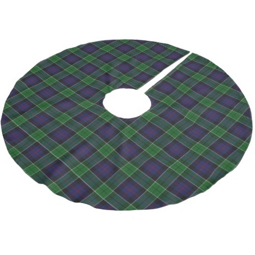 Scottish Clan Leslie Blue Green Tartan Brushed Polyester Tree Skirt