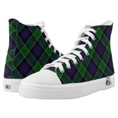 Scottish Clan Leslie Hunting Tartan High-Top Sneakers (Pair)