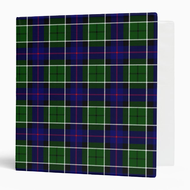 Scottish Clan Leslie Tartan Plaid 3 Ring Binder (Front/Inside)