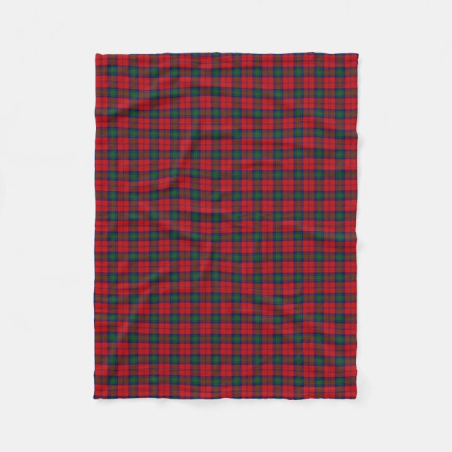 Scottish Clan Lindsay Lindsey Classic Tartan Fleece Blanket (Front)