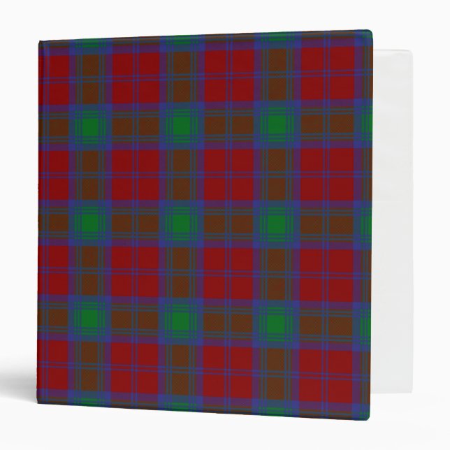 Scottish Clan Lindsay Tartan Plaid 3 Ring Binder (Front/Inside)