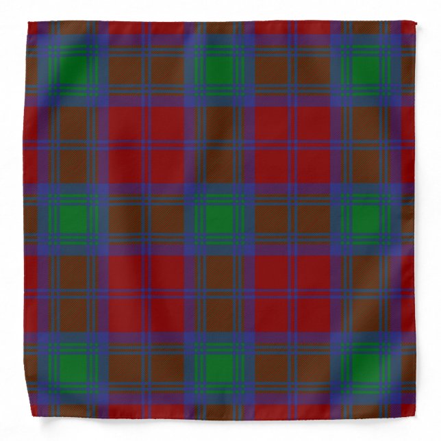 Scottish Clan Lindsay Tartan Plaid Bandana (Front)