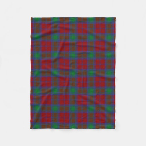 Scottish Clan Lindsay Tartan Plaid Fleece Blanket