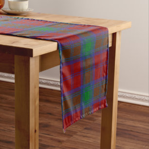 Scottish Clan Lindsay Tartan Plaid Long Table Runner