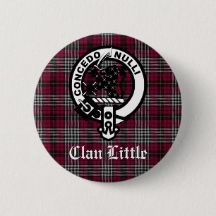 Scottish Clan Little Crest Badge and Tartan Custom Button