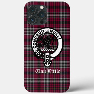 Scottish Clan Little Crest Badge and Tartan Custom iPhone 13 Pro Max Case
