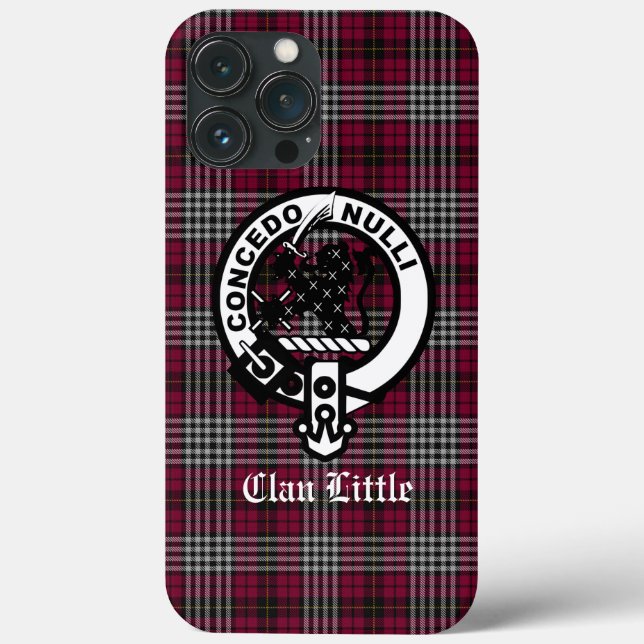 Scottish Clan Little Crest Badge and Tartan Custom Case-Mate iPhone Case (Back)