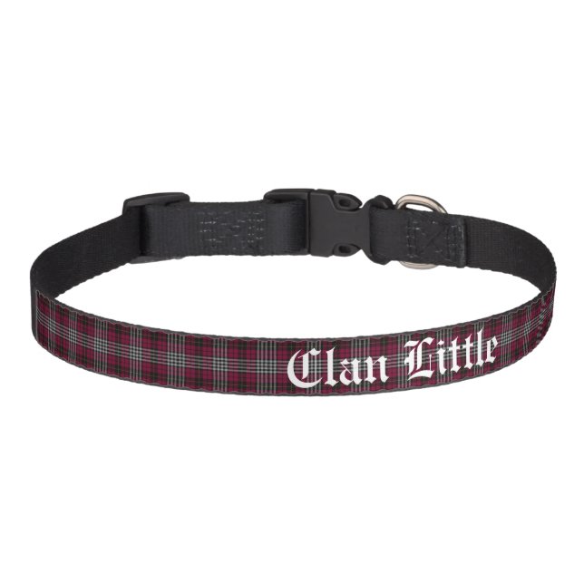 Scottish Clan Little Tartan Plaid Custom Pet Collar (Front)