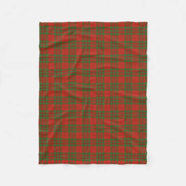 Scottish Clan Livingstone Classic Tartan Fleece Blanket (Front)