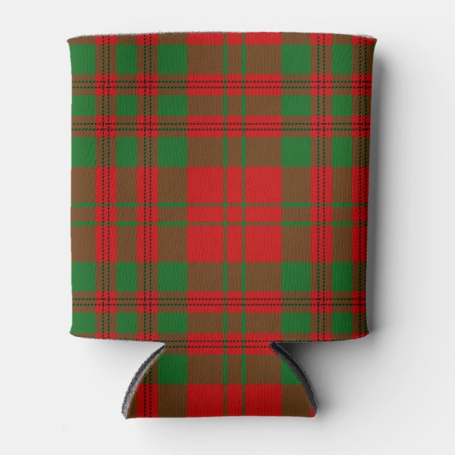 Scottish Clan Livingstone Tartan Plaid Can Cooler (Front)